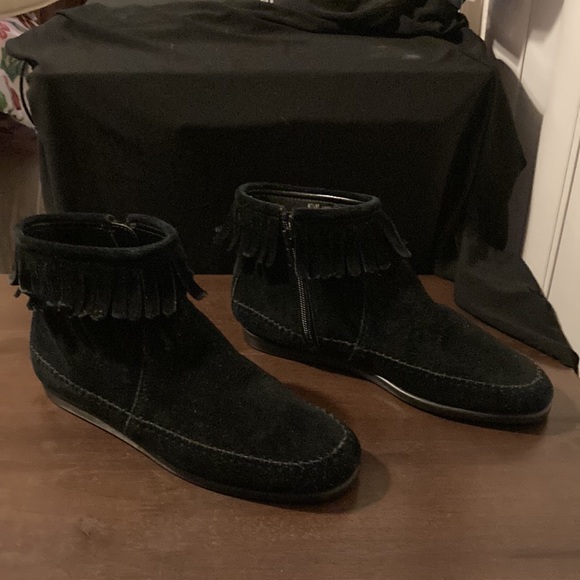 Aerosoles black fringe booties - Picture 2 of 8